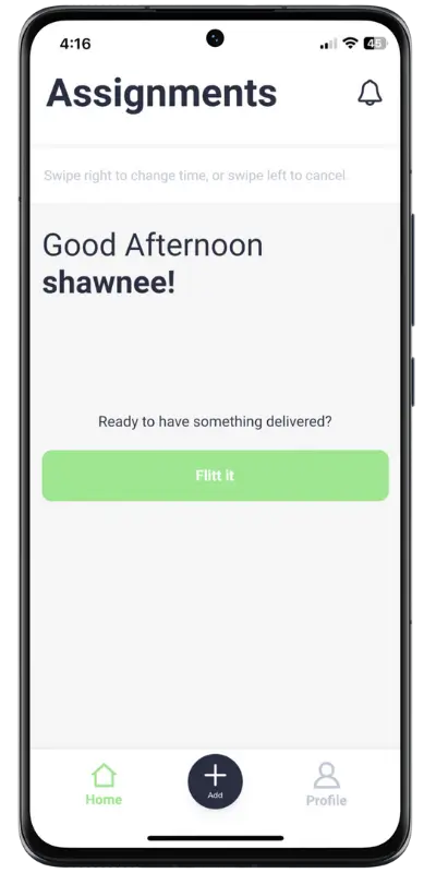 Flitt delievery SCREENCAPTURE ASSIGNMENT